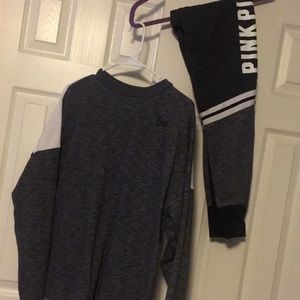 Victoria’s Secret pink set top XS pants small
